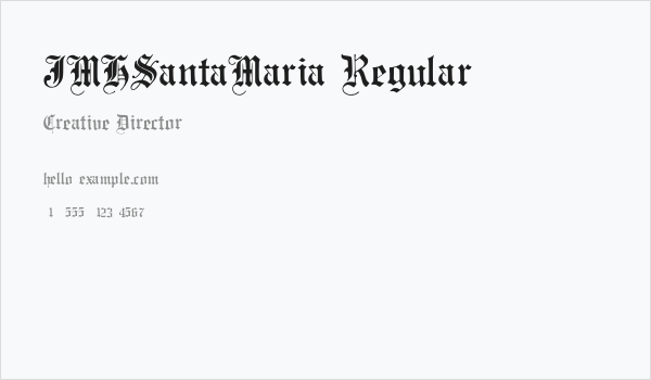JMHSantaMaria-Regular Business Card