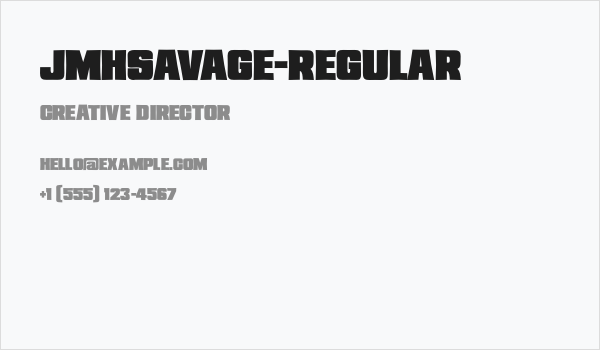 JMHSavage-Regular Business Card