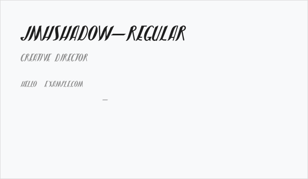 JMHShadow-Regular Business Card