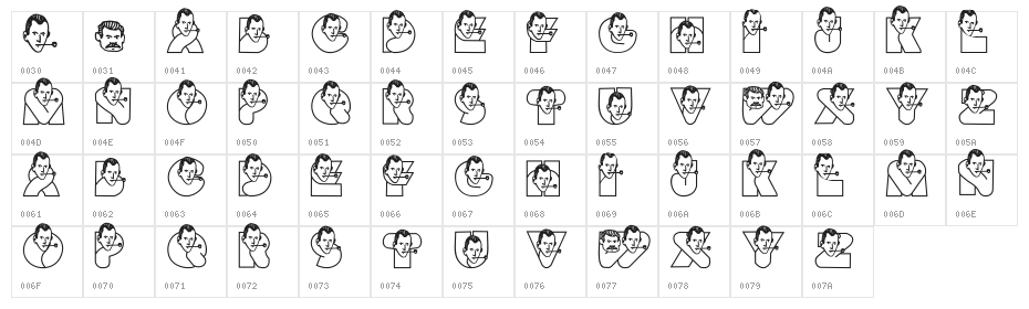 JMHSherlockWatsonS-Regular Character Map
