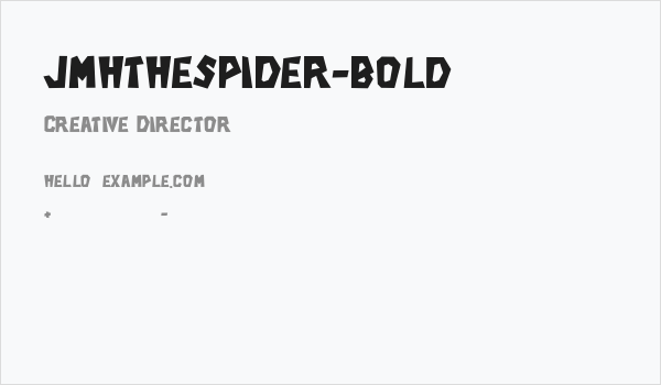 JMHTHESPIDER-Bold Business Card