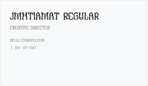 JMHTiamat-Regular Business Card