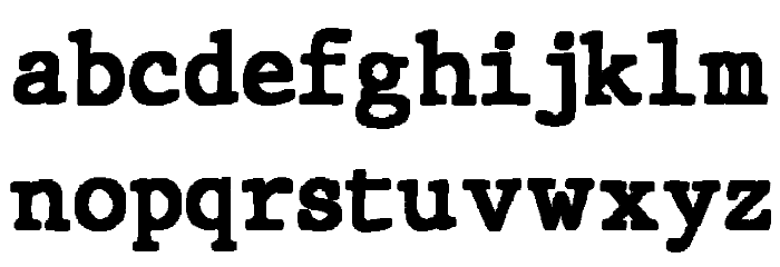 JMHTypewriter-Black Font LOWERCASE