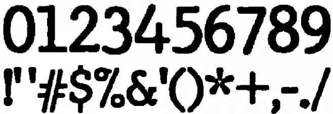 JMHTypewriter-Bold Font OTHER CHARS