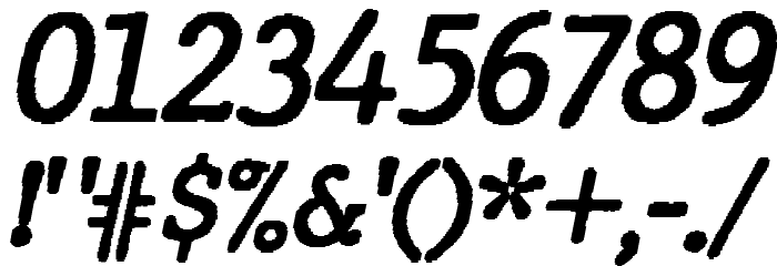 JMHTypewriter-BoldItalic Font OTHER CHARS