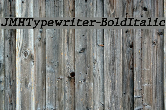 JMHTypewriter-BoldItalic Font examples
