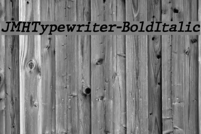 JMHTypewriter-BoldItalic Font examples