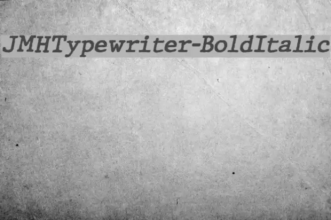 JMHTypewriter-BoldItalic Font examples