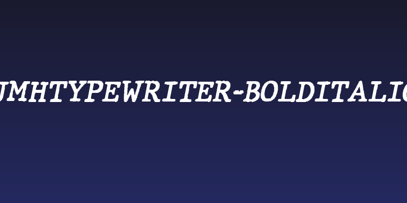 JMHTypewriter-BoldItalic Social Header
