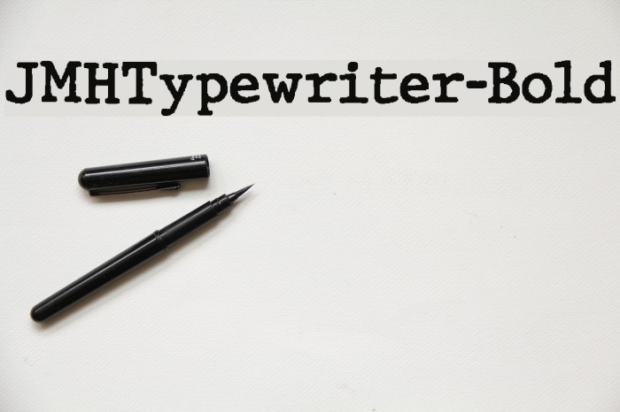 JMHTypewriter-Bold Example 1