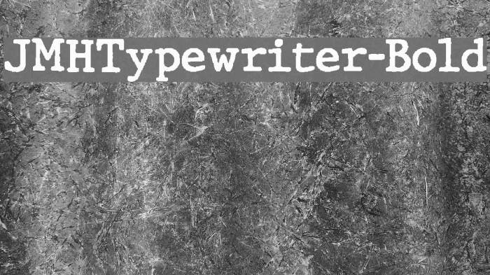 JMHTypewriter-Bold Example 2