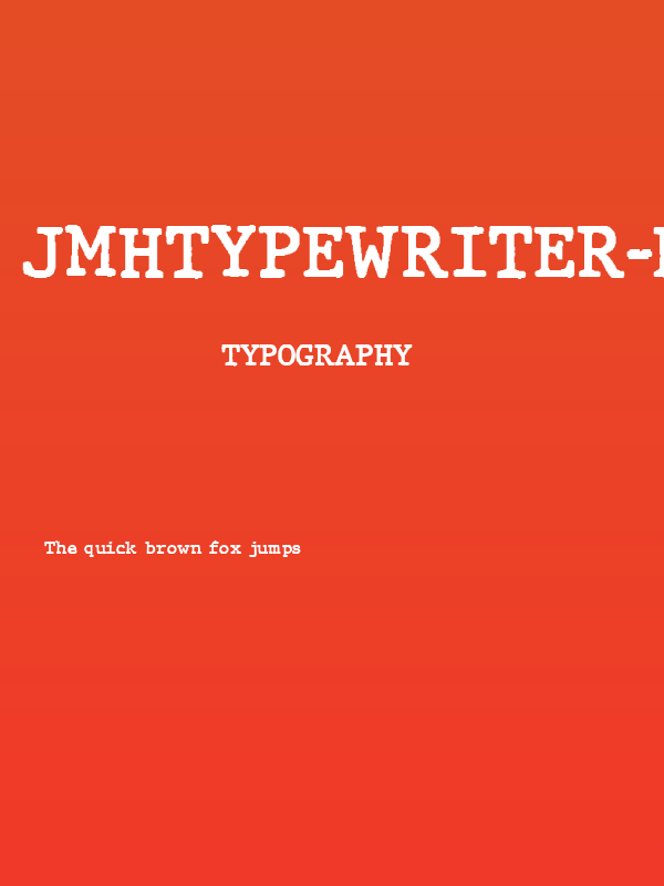 JMHTypewriter-Bold Poster