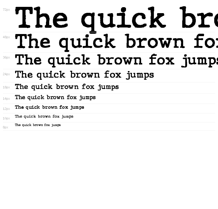 JMHTypewriter-Bold Waterfall