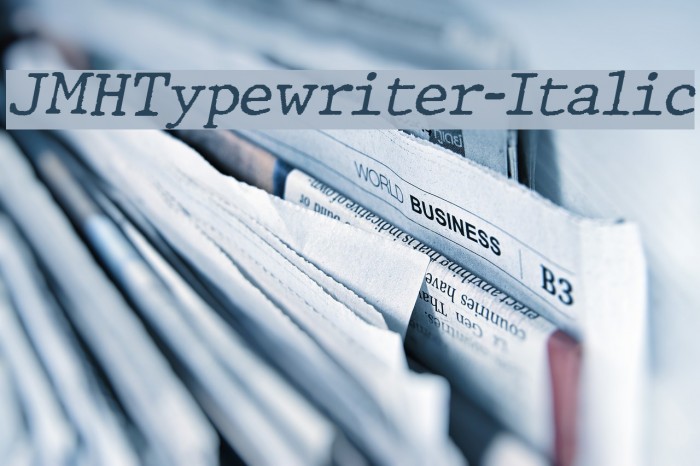 JMHTypewriter-Italic Font examples