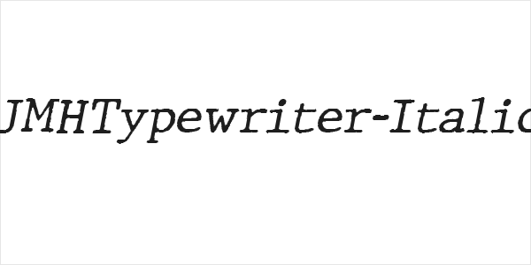 JMHTypewriter-Italic Logo