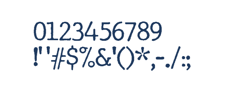 JMHTypewriter-Regular Other Characters