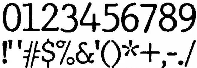 JMHTypewriter-Regular Font OTHER CHARS