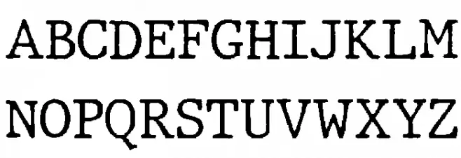 JMHTypewriter-Regular Schriftart Groß
