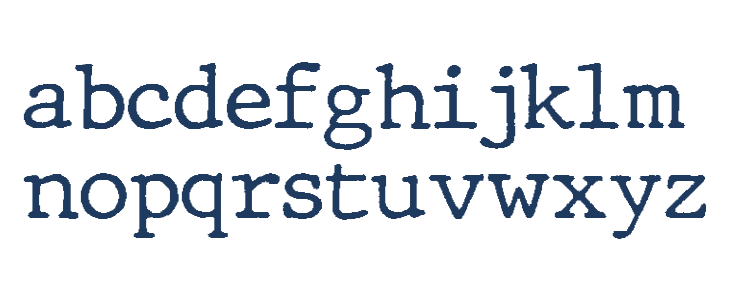 JMHTypewriter-Regular Lowercase
