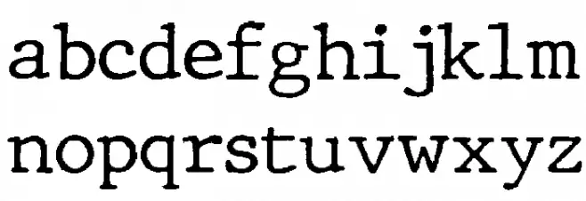 JMHTypewriter-Regular 字体 小写