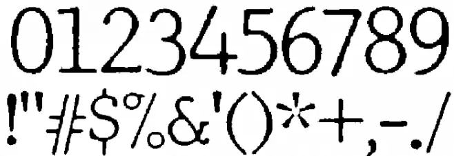 JMHTypewriter-Thin Font OTHER CHARS