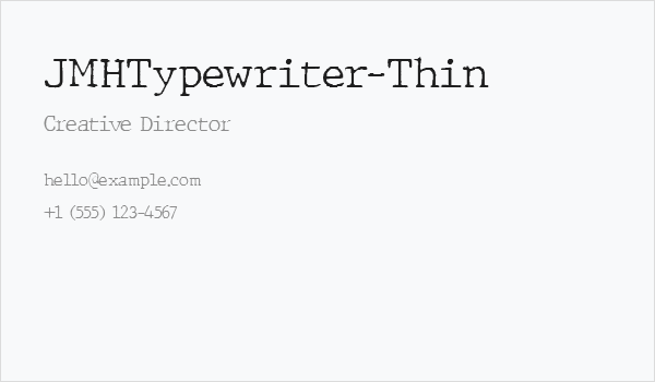 JMHTypewriter-Thin Business Card