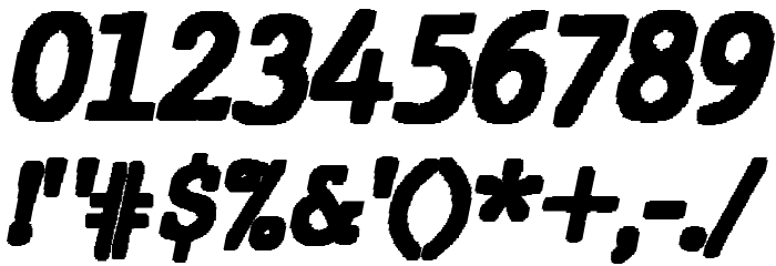 JMHTypewriterBlack-Italic Font OTHER CHARS
