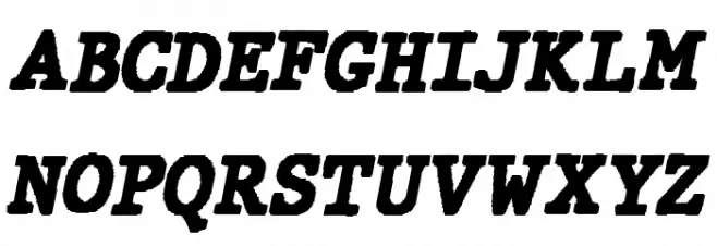 JMHTypewriterBlack-Italic Fonte MAIÚSCULAS