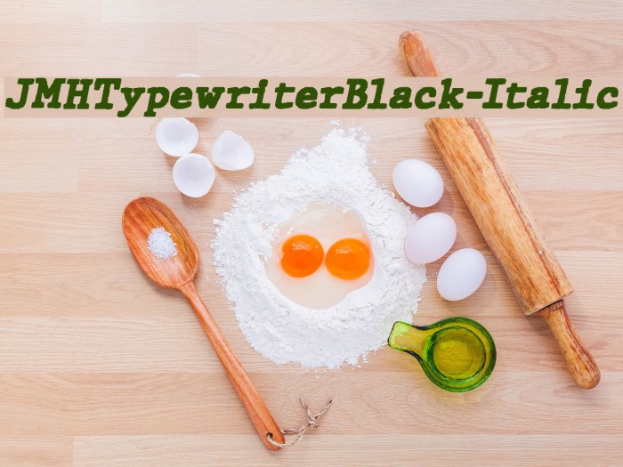 JMHTypewriterBlack-Italic Font examples