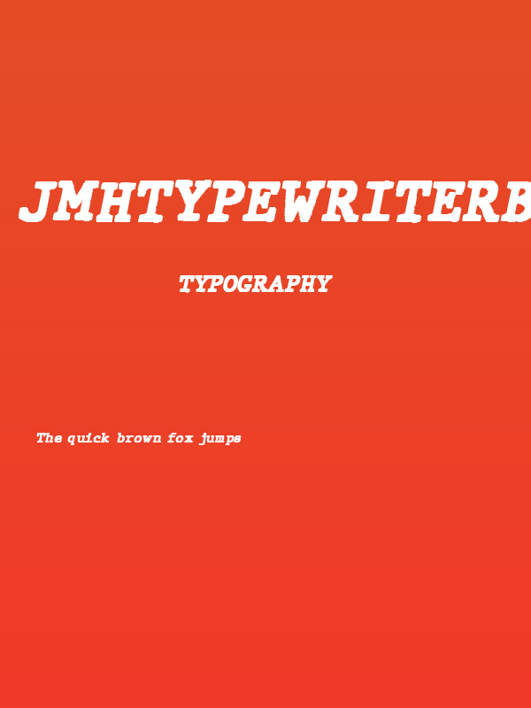 JMHTypewriterBlack-Italic Poster