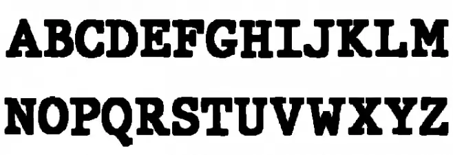 JMHTypewriterBlack-Regular Schriftart Groß