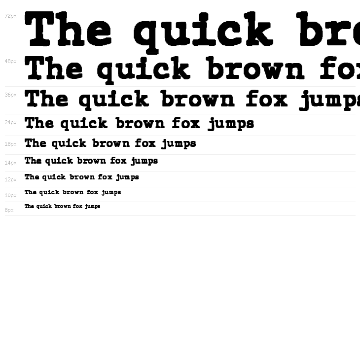 JMHTypewriterBlack-Regular Waterfall