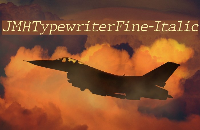 JMHTypewriterFine-Italic Font examples
