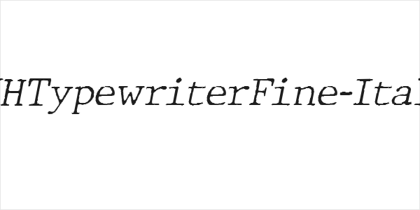 JMHTypewriterFine-Italic Logo