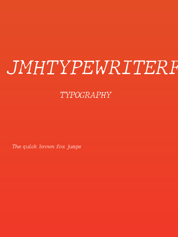 JMHTypewriterFine-Italic Poster