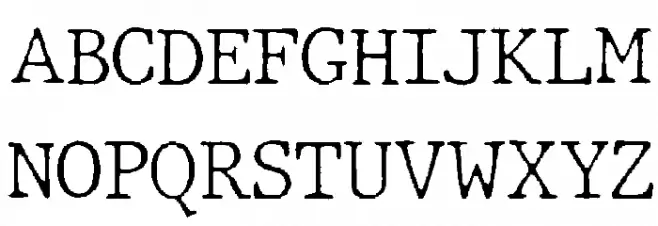 JMHTypewriterFine-Regular 字体 大写