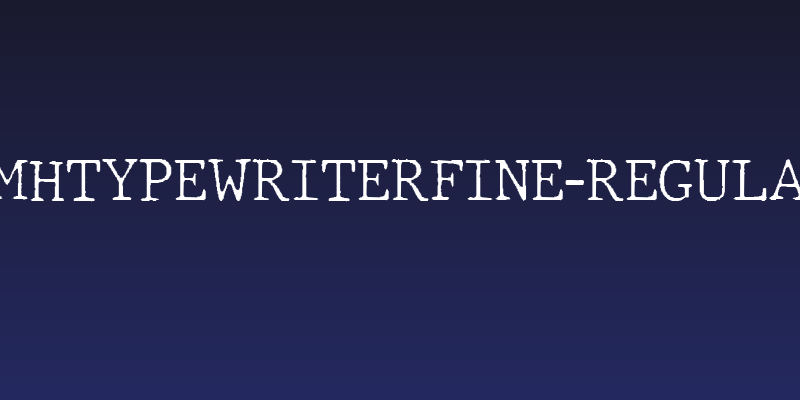 JMHTypewriterFine-Regular Social Header