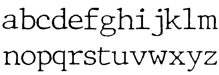 JMHTypewriterFine-Regular Font LOWERCASE