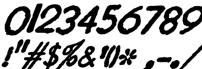 JMHTypewriterSans-BoldItalic Font OTHER CHARS