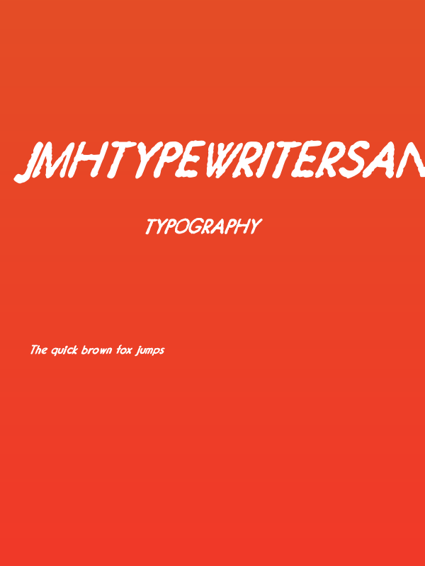 JMHTypewriterSans-BoldItalic Poster