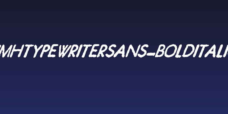 JMHTypewriterSans-BoldItalic Social Header