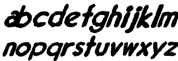 JMHTypewriterSans-BoldItalic Font LOWERCASE