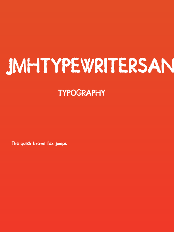JMHTypewriterSans-Bold Poster