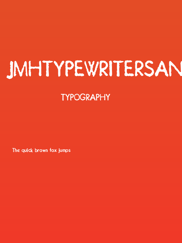 JMHTypewriterSans-Regular Poster
