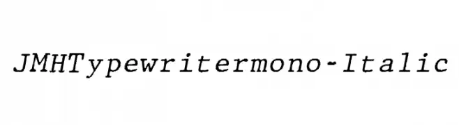 JMHTypewritermono-Italic  لخطوط تنزيل