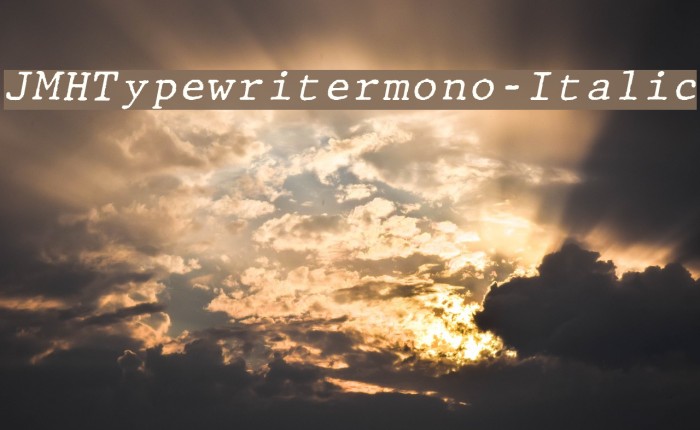 JMHTypewritermono-Italic फ़ॉन्ट examples
