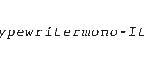 JMHTypewritermono-Italic Logo