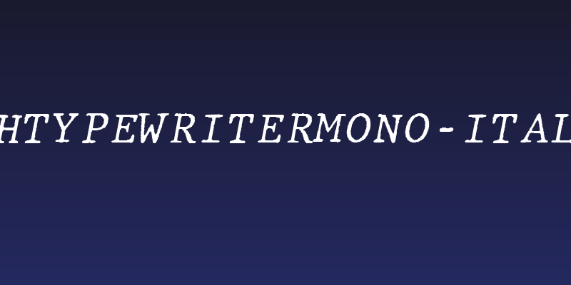 JMHTypewritermono-Italic Social Header