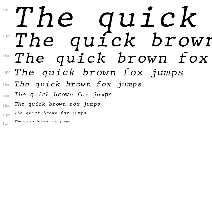 JMHTypewritermono-Italic Waterfall