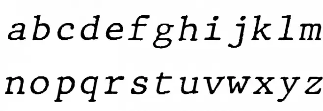 JMHTypewritermono-Italic 字体 小写